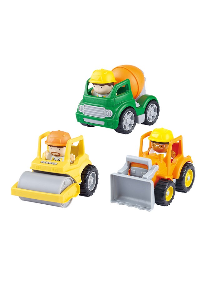 PLAYGO Mini Construction Trio (City Road Roller, First Cement Mixer, First Scooper Truck)  - Image 1