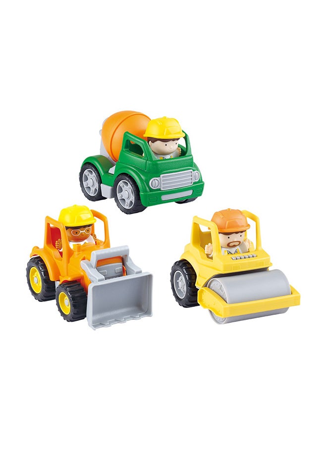 PLAYGO Mini Construction Trio (City Road Roller, First Cement Mixer, First Scooper Truck)  - Image 3