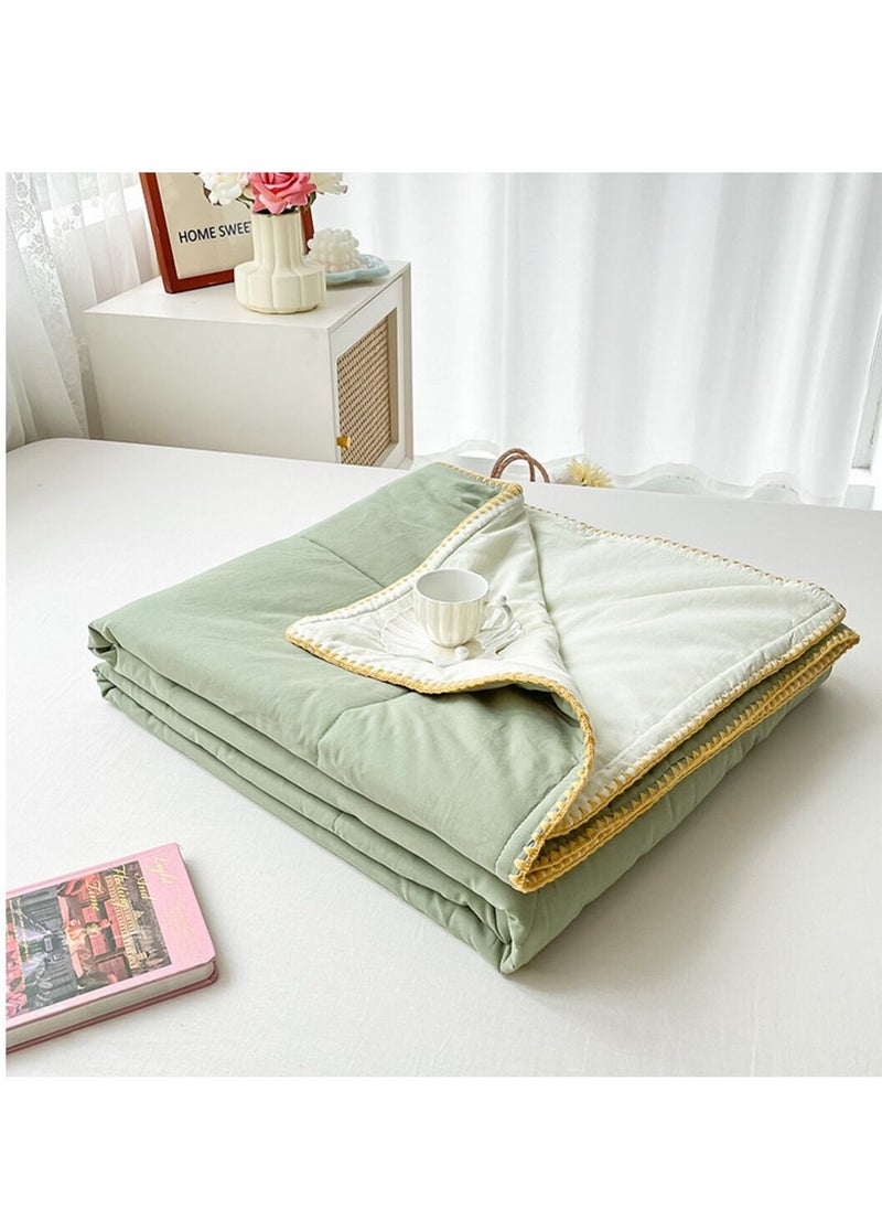 Sharpdo 4-Piece Cotton Summer Quilt, Air Conditioner Quilt Set, Thin Section for All-Season, 200*230 cm  - Image 2