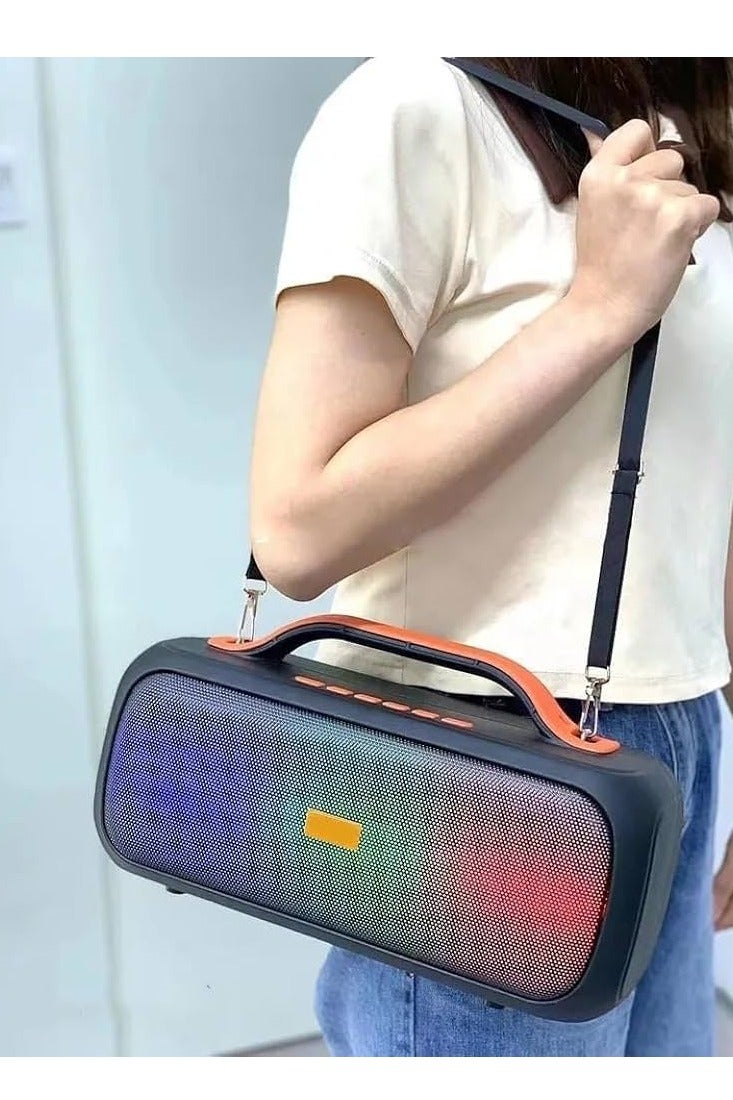 JL-380Wireless Bluetooth Speaker with AI and Pure Surround Sound, Multi-Color RGB Lighting with Carrying Strap, Multiple Compatibility Modes, FM Radio, Memory, - Image 3