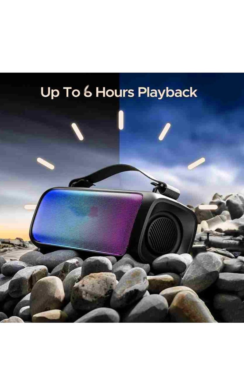 JL-380Wireless Bluetooth Speaker with AI and Pure Surround Sound, Multi-Color RGB Lighting with Carrying Strap, Multiple Compatibility Modes, FM Radio, Memory, - Image 5