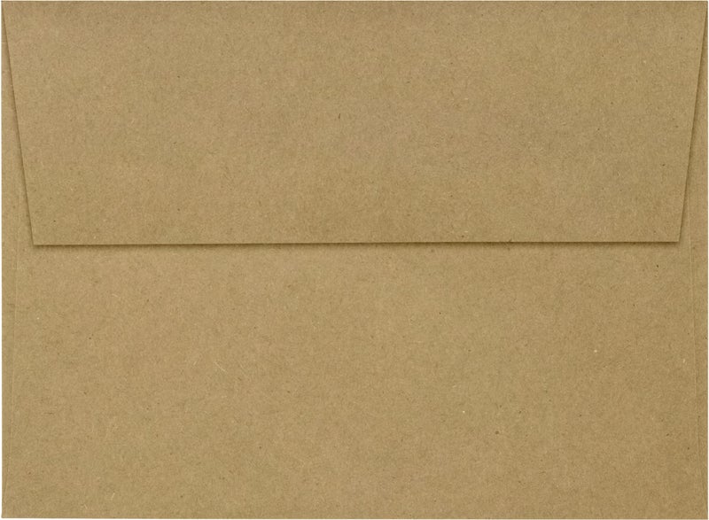 LUXPaper A7 Invitation Envelopes for 5x7 Cards | Peel & Press | 5 1/4" x 7 1/4" | Grocery Bag Brown | 70lb. Text | 50 Qty. - Image 2