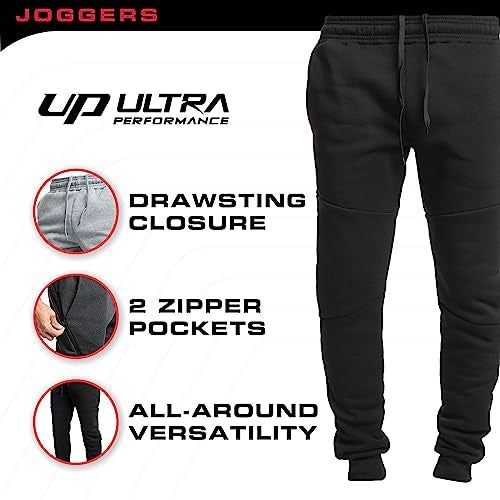 Ultra Performance سروال رياضي فليس بتقنية عالية الأداء 3 عبوات للرجال، بنطلونات رياضية للرجال مع جيوب بسحاب - Image 5