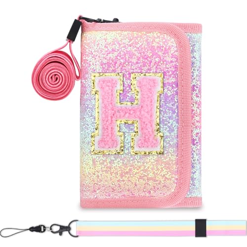 Luchike kids wallet for Little Girls - Girls wallet with Coin Pocket,Toddler Wallet for Girls with Magic Sticker,Teen Girl Wallet for Gifts H, Pink - Image 1