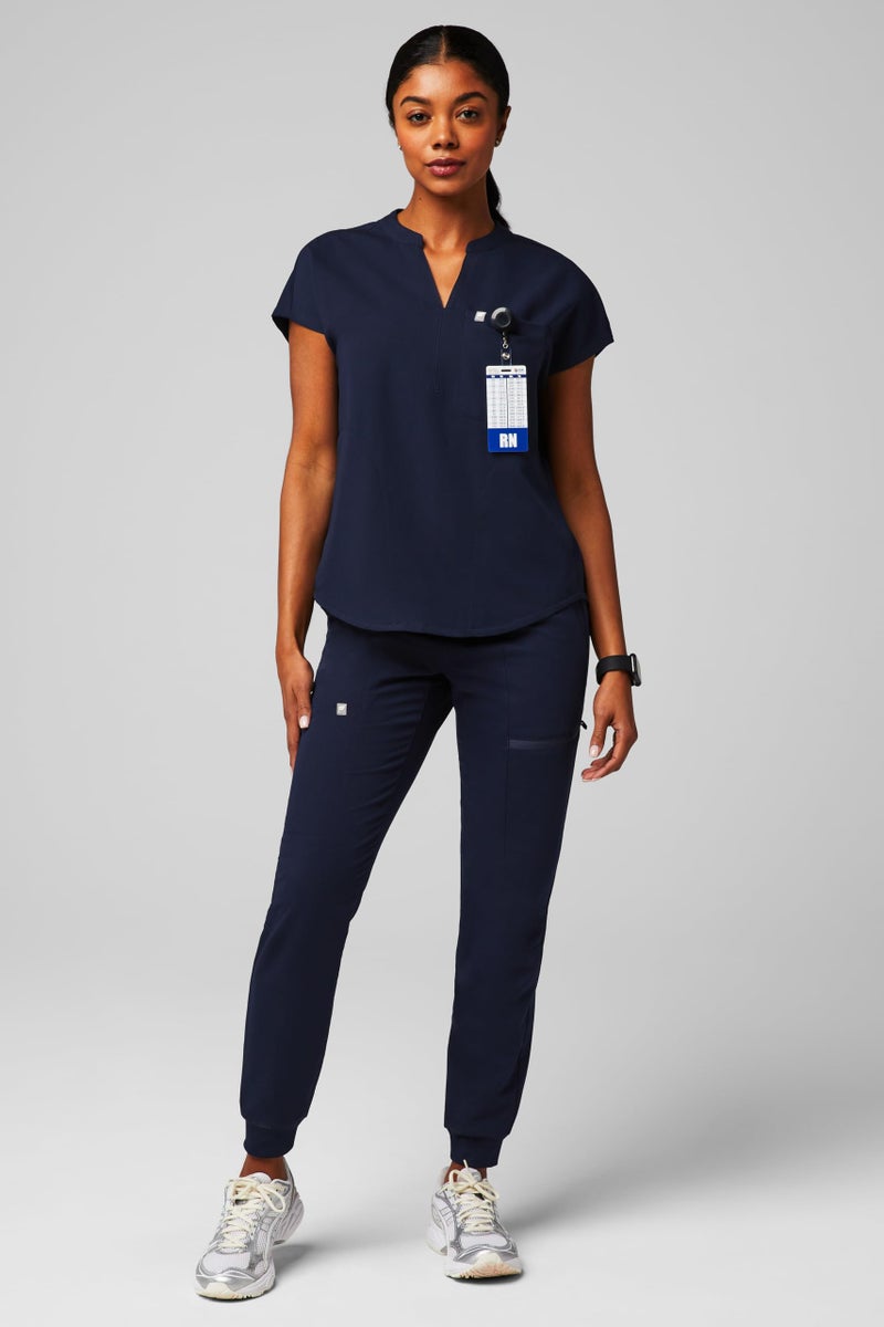 Fabletics Women's Active Scrub Jogger - MotionTech, 4-Way Stretch, Pocket-Packed, Lightweight, Semi-Slim Fit, M/Short 26 in | 26, Navy - Image 3