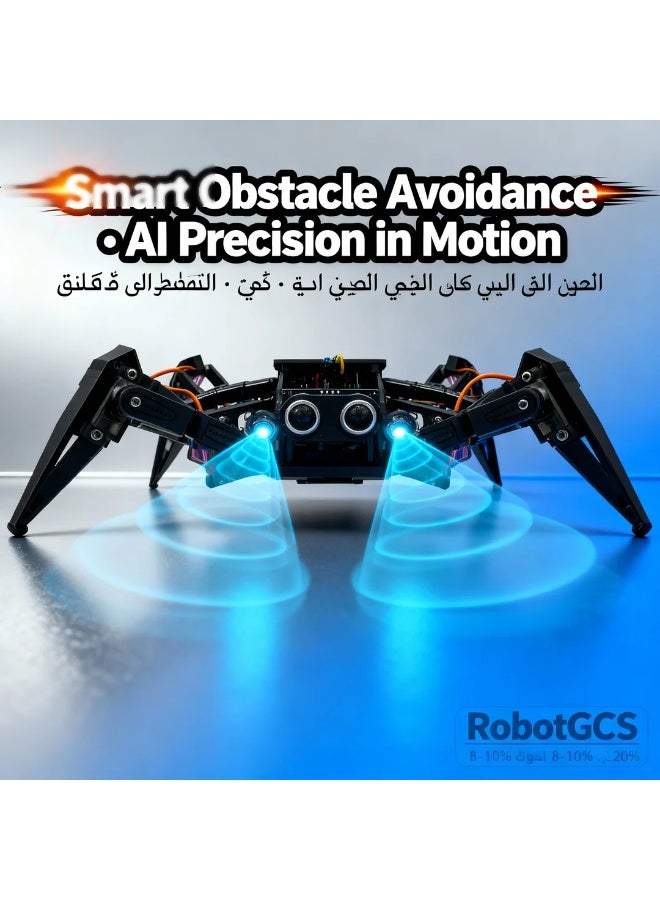 robotgcc AI Educational Quadruped Robot Learning Platform | Four-Leg Walking + Ultrasonic Obstacle Avoidance + App Remote + Bluetooth Wi-Fi Communication | Ideal for Classrooms, Maker Labs & AI Teaching Demos - Image 5
