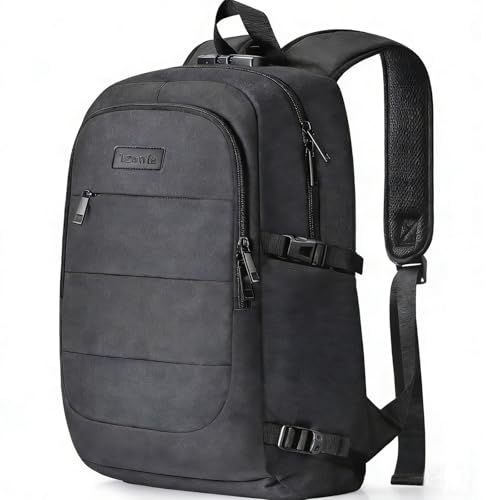 Tzowla Travel Laptop Backpack Water Resistant Anti-Theft Bag with Giant Tumbler Holder Pocket and Lock 17.3 Inch Computer Business Backpacks for Women Men Work College Gift,Casual Daypack(Black) - Image 1