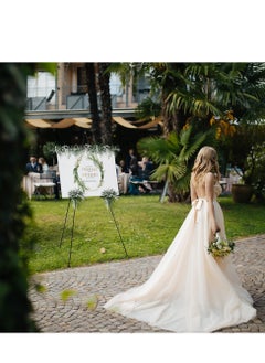 SYOSI Easel Stand for Display Wedding Sign Poster 63 Inches Tall - with Bag Collapsible & Portable - Adjustable Height - Sturdy Metal Tripod - Non-Slip Rubber Bottom Ideal for Events Presentations  - Image 4