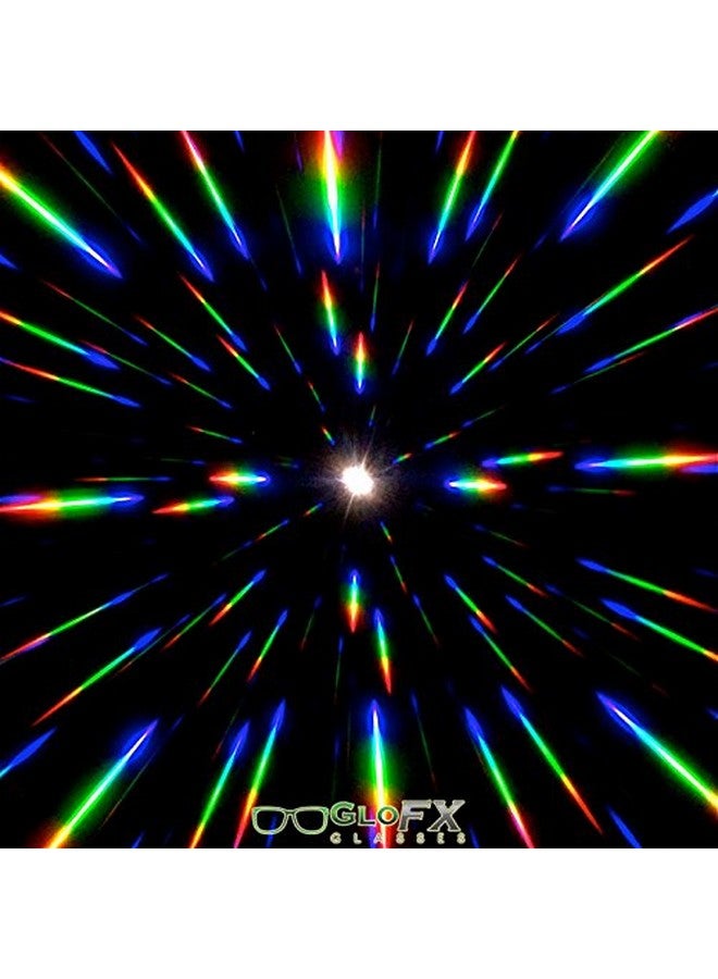 GloFX Black Diffraction Ski Goggles Rainbow Gradient Rave Prism Kaleidoscope Lightshow Lenses Edm Music Festival - Image 3