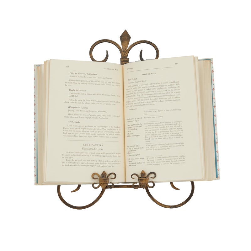 Deco 79 Metal Scroll Display Easel Tabletop Easel with Foldable Stand, Display Stand 11" x 10" x 14", Gold - Image 2