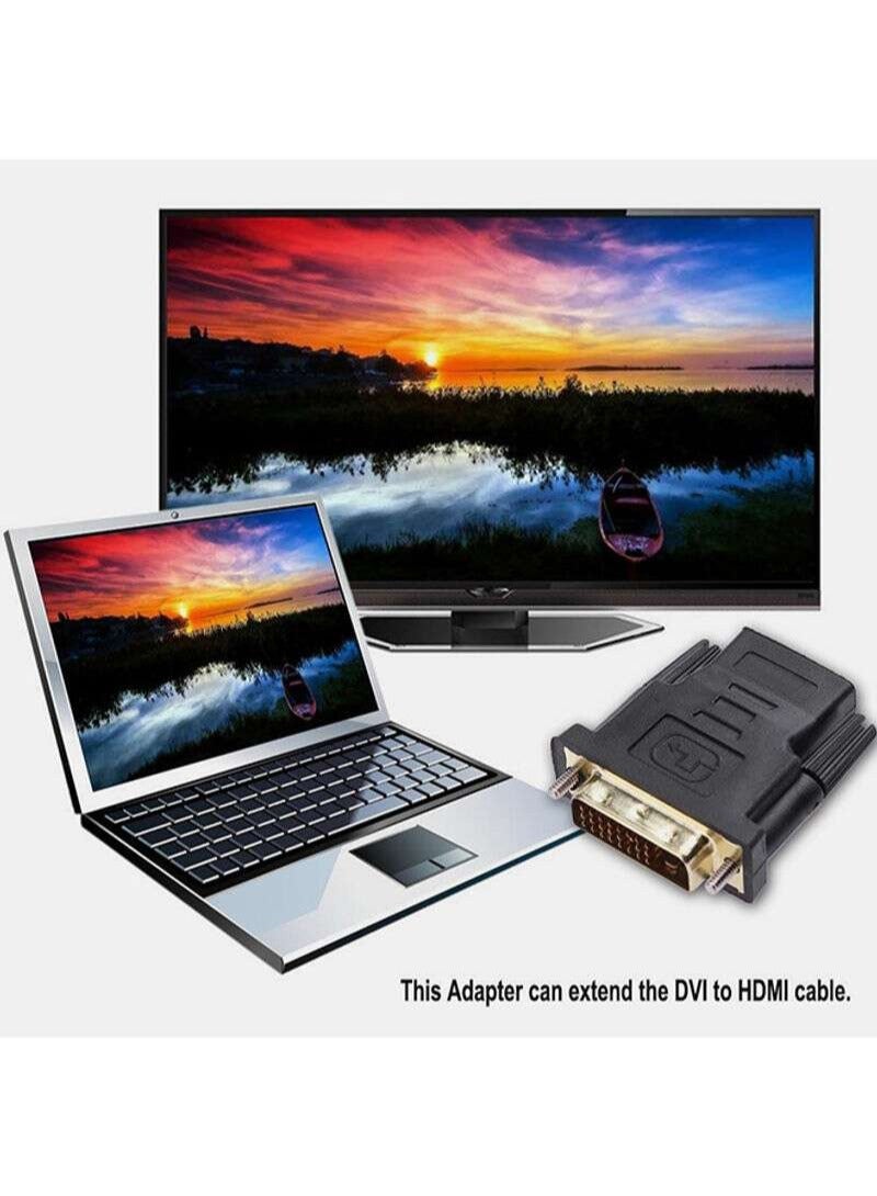 DVI-D Dual Link 24+1 Male to HDMI Female Audio Video Adapter Connector - Image 2