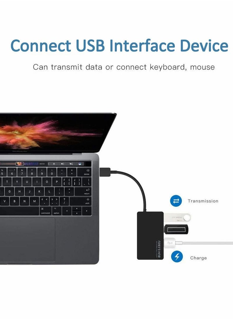 Y&D - USB Hub 4-Port 3.0 Adapter Ultra Slim Splitter Extension 5Gbps High-Speed Data Extender for MacBook, Mac Pro, Mini, iMac, Surface XPS, PC, Flash Drive, Mobile HDD - Image 1