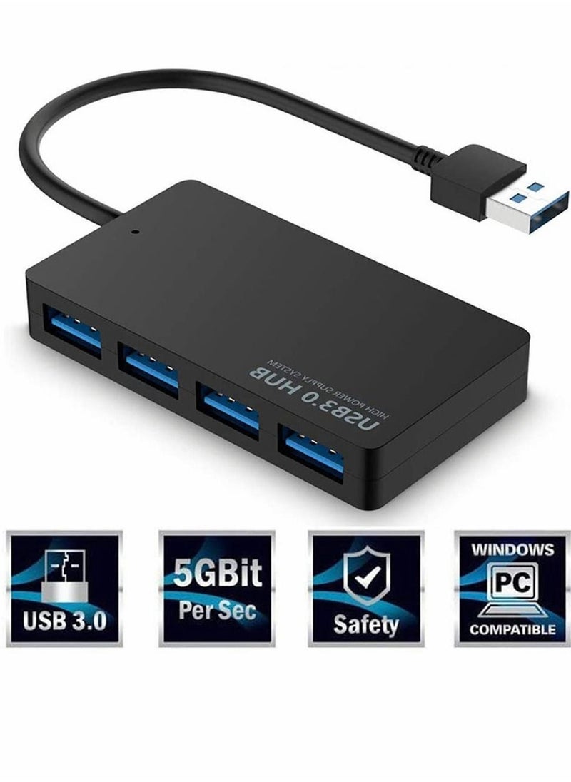 Y&D USB Hub 4-Port 3.0 Adapter Ultra Slim Splitter Extension 5Gbps High-Speed Data Extender for MacBook, Mac Pro, Mini, iMac, Surface XPS, PC, Flash Drive, Mobile HDD  - Image 2
