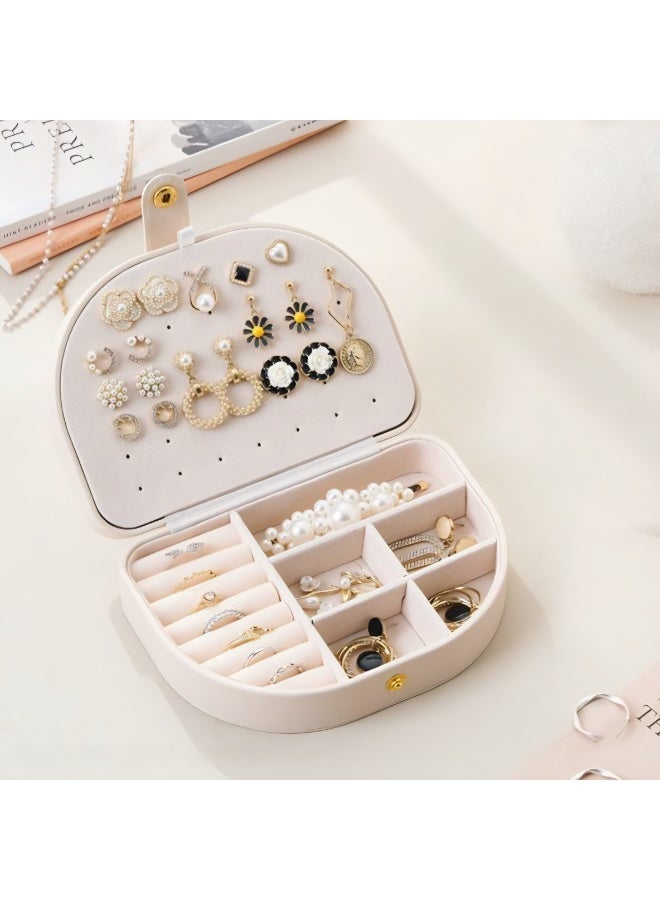 Korean-Style Jewelry Storage Box – Multi-Layer, Large Capacity Organizer for Rings, Earrings & Accessories – Perfect for Travel - Image 4