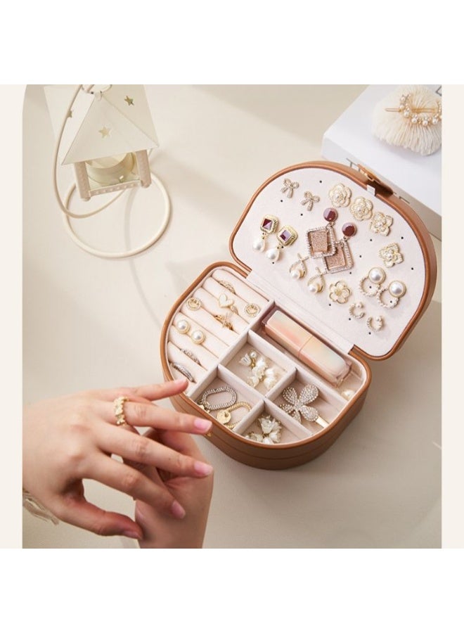 Korean-Style Jewelry Storage Box – Multi-Layer, Large Capacity Organizer for Rings, Earrings & Accessories – Perfect for Travel - Image 5