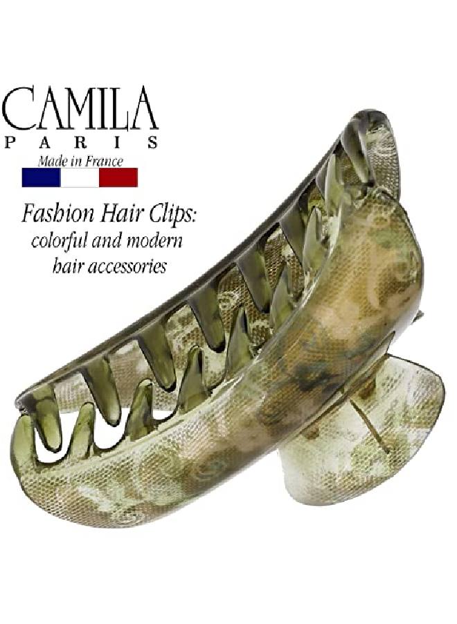 CAMILA Paris Cp3424 French Hair Clip For Women Green Girls Hair Claw Clips Jaw For Thick Volume Hair Fashion Durable Styling Hair Accessories For Women Strong Hold No Slip Grip Made In France - Image 3