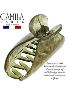 CAMILA Paris Cp3424 French Hair Clip For Women Green Girls Hair Claw Clips Jaw For Thick Volume Hair Fashion Durable Styling Hair Accessories For Women Strong Hold No Slip Grip Made In France  - Image 5