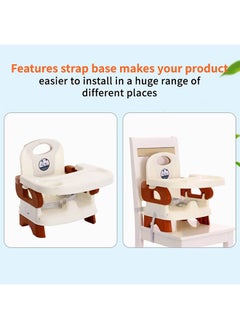Arabest Baby Dining Chair With Tray Super High Baby Reaper, White/Brown  - Image 3
