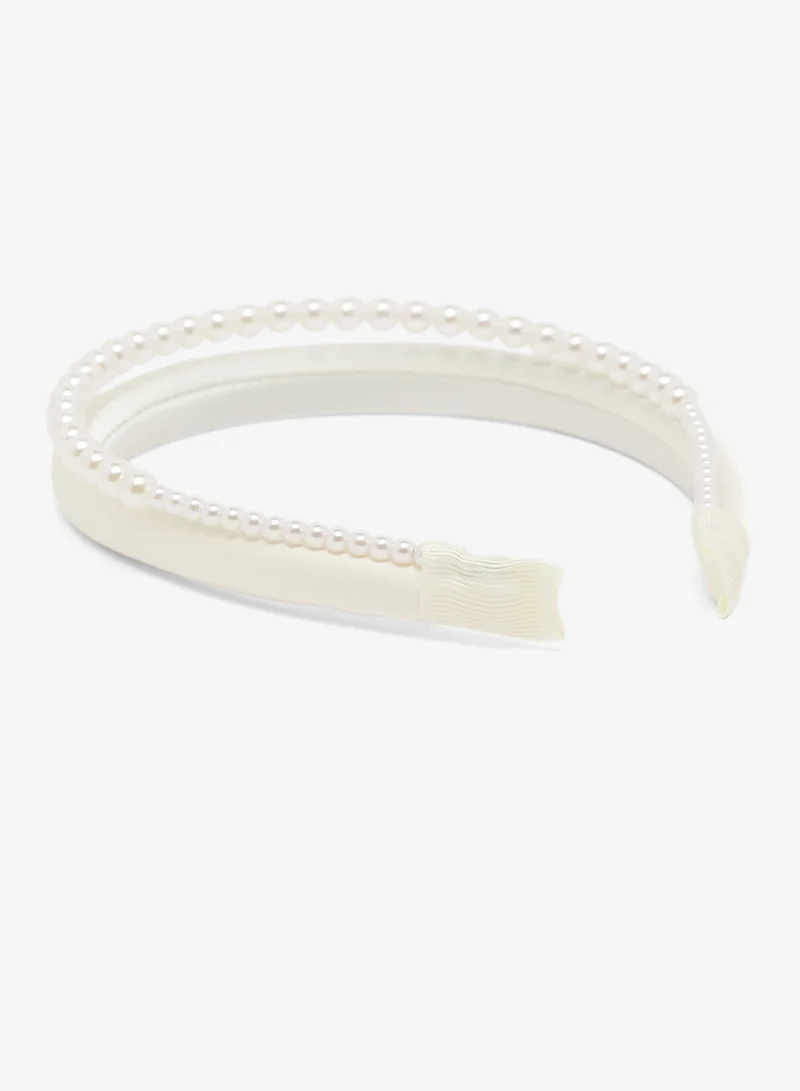 خزانة 2 Pack Satin and Pearl Headband