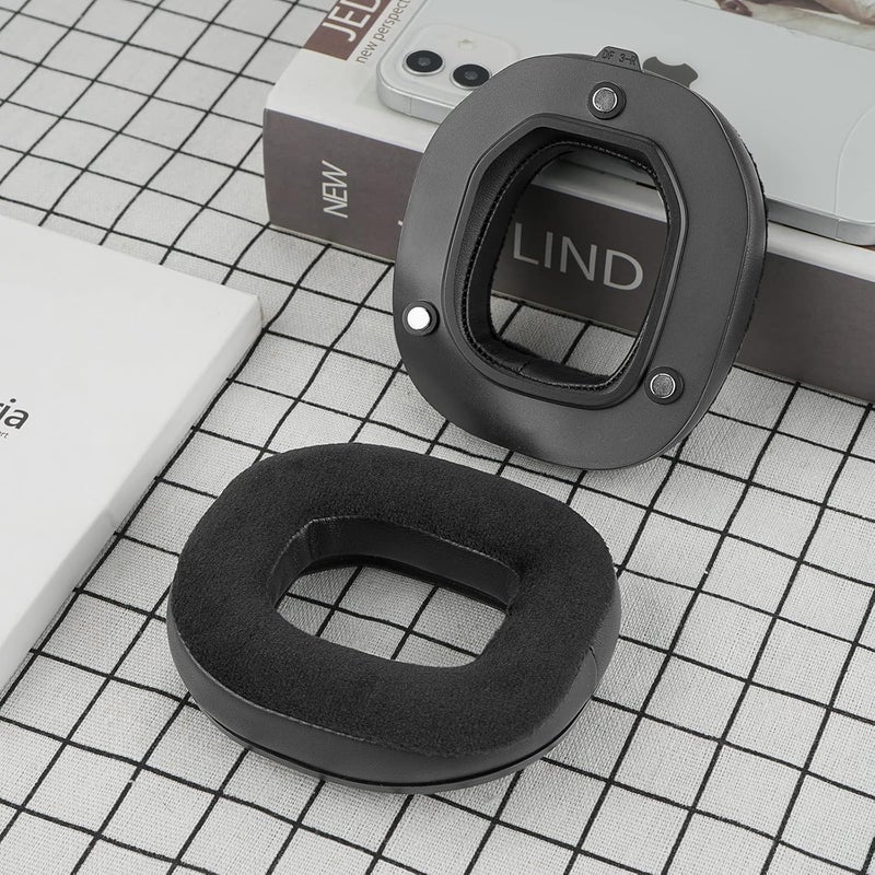 جيكريا وسادات أذن بديلة ناعمة وهجينة من لسماعات Astro A50 Gen 3، قطع غيار لتغطية وسادات الأذن (سوداء) - Image 4