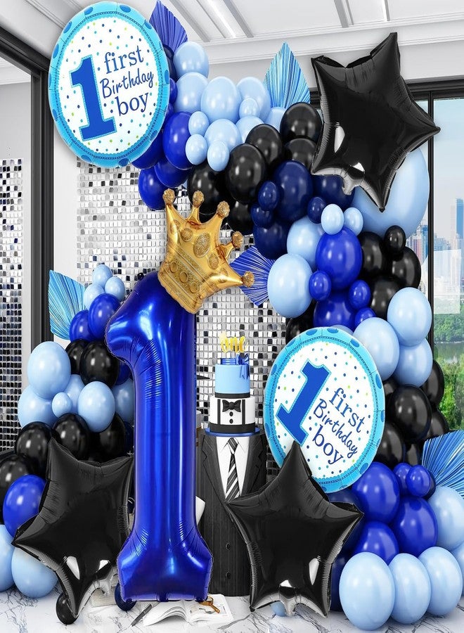 Florisland 40 inch Large Baby Boy First Birthday Balloon Decorations for Boss Theme 1st Birthday Party Decorations, Foil Mylar Baby Boss Birthday Balloon Birthday Decoations,Supplies, Party Favors - Image 3