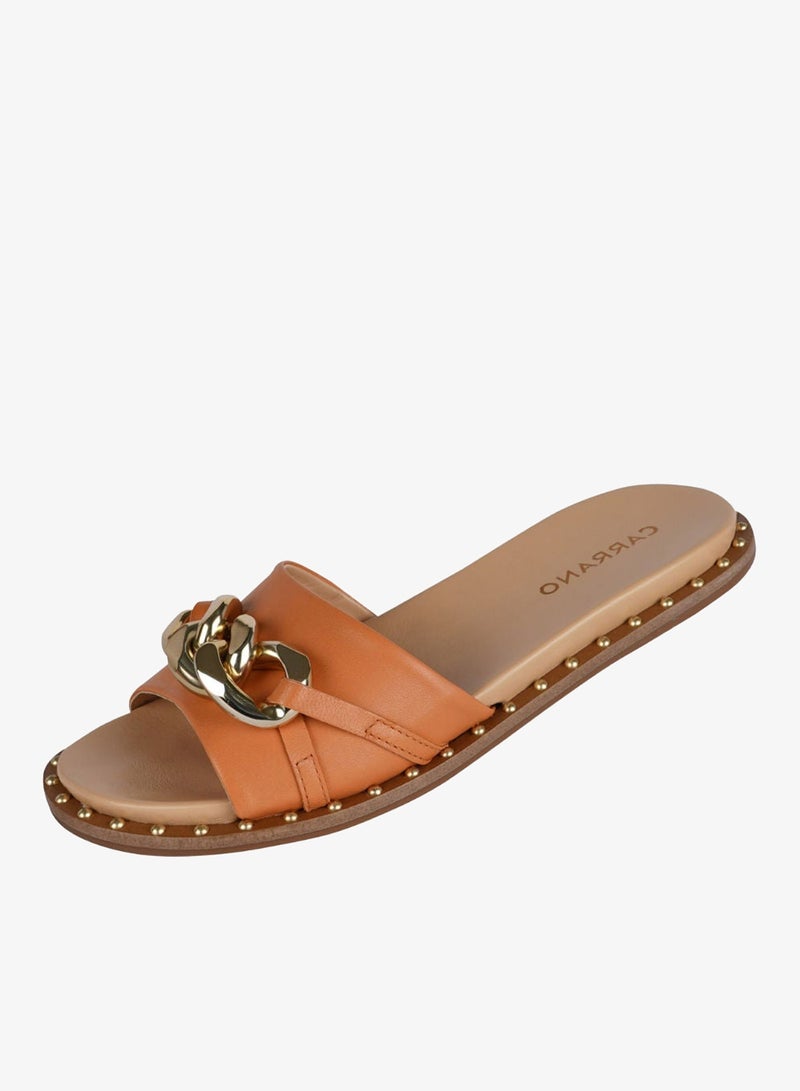Carrano Ladies Flat Chain Belt Slip On Leather 206027 Tr0122 - Image 3