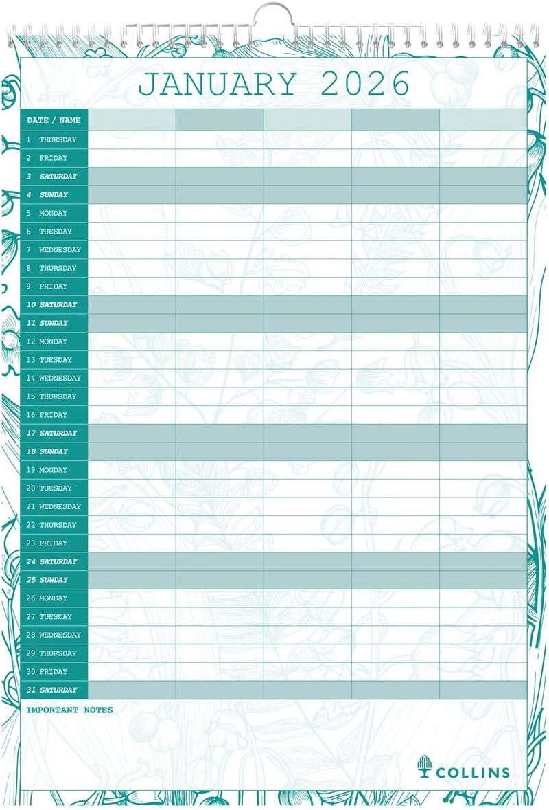 Collins كولينز - تارا - تقويم حائط شهري 2026 (TAFC135-26) - Image 2