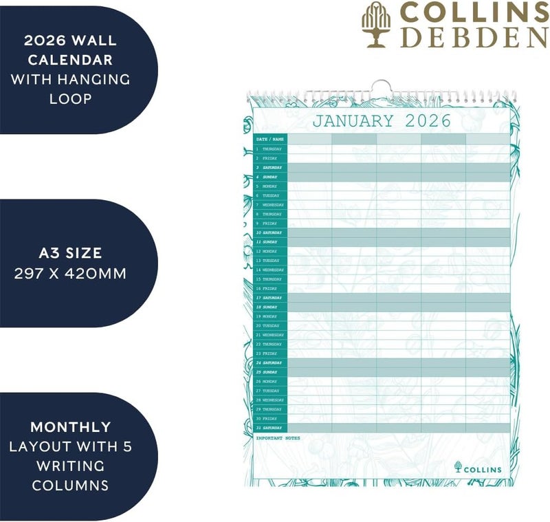 Collins كولينز - تارا - تقويم حائط شهري 2026 (TAFC135-26) - Image 3