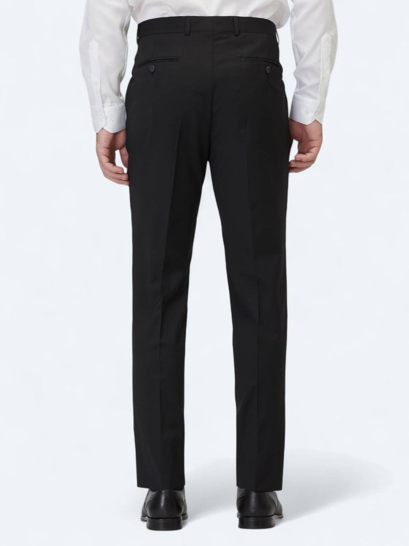 Kip Black Weaving Slim Fit Classical Wool Blended Trousers - Image 4