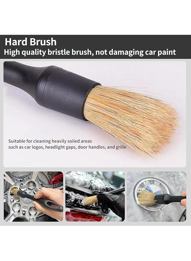 DMG TECH 3Pcs Car Detailing Brush Set, Auto Detail Brush Kit, Universal Car Crevice Brush For Clean Interior Or Exterior, Car Dust Removal Brush For Dashboard, Air Vent, Leather Seats, Tires (3Pcs) - Image 5