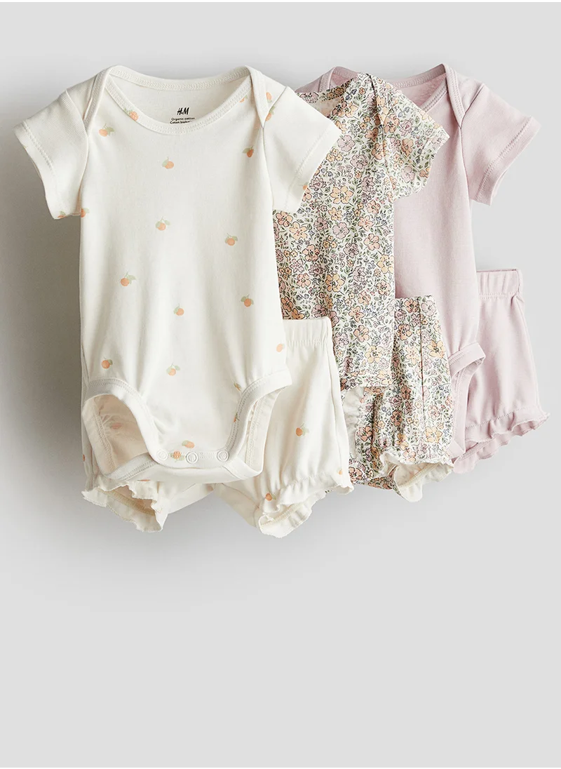 اتش اند ام Kids 3 Pack Printed Romper & Shorts Set