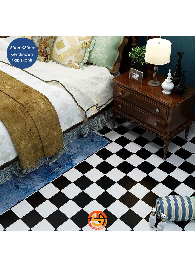 Technosmart 1Pcs 30CM×30CM Self-Adhesive Lvt Floor and Wall Covering Kitchen Bathroom Tile Sticker  - Image 3
