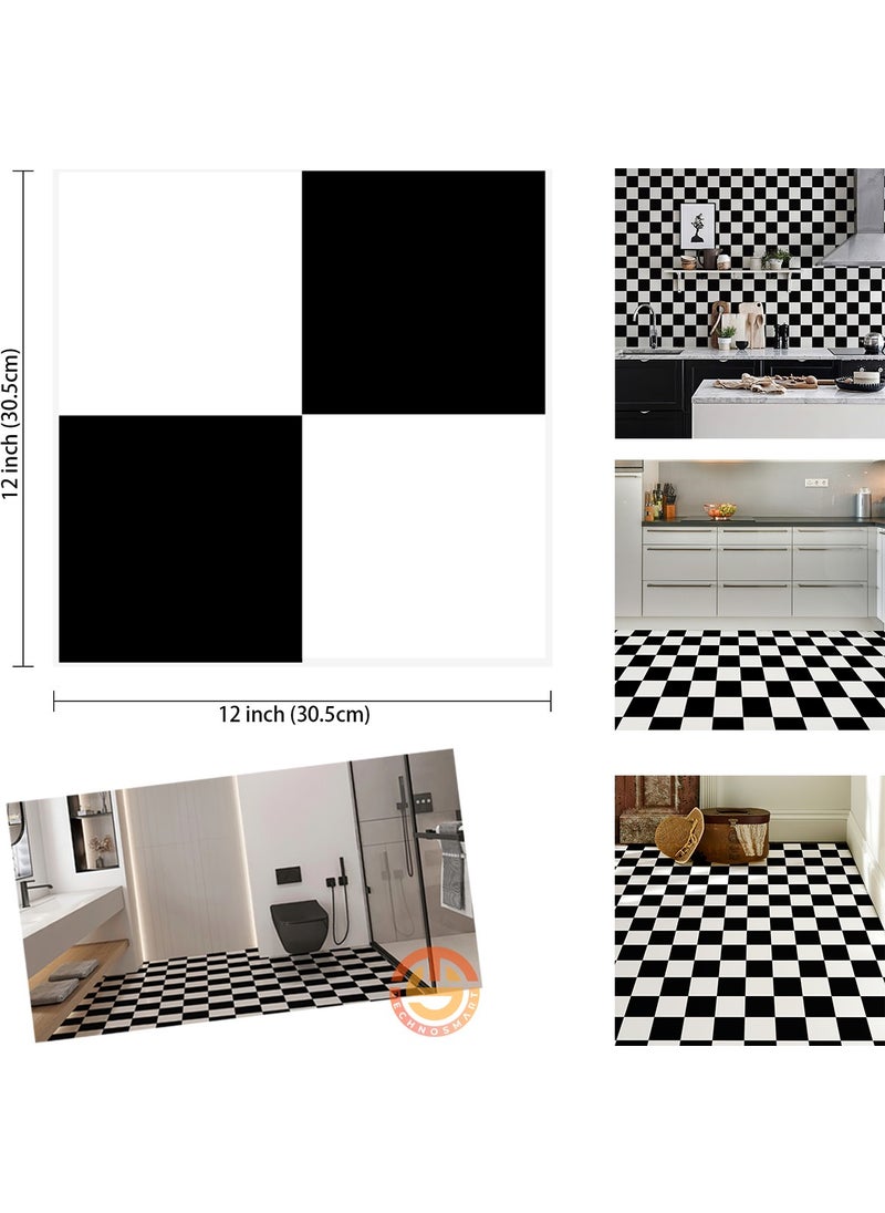 Technosmart 1Pcs 30CM×30CM Self-Adhesive Lvt Floor and Wall Covering Kitchen Bathroom Tile Sticker  - Image 5