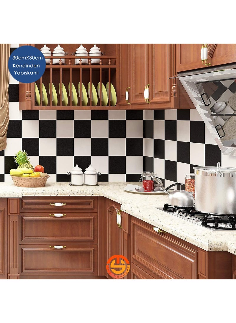 Technosmart 1Pcs 30CM×30CM Self-Adhesive Lvt Floor and Wall Covering Kitchen Bathroom Tile Sticker  - Image 4