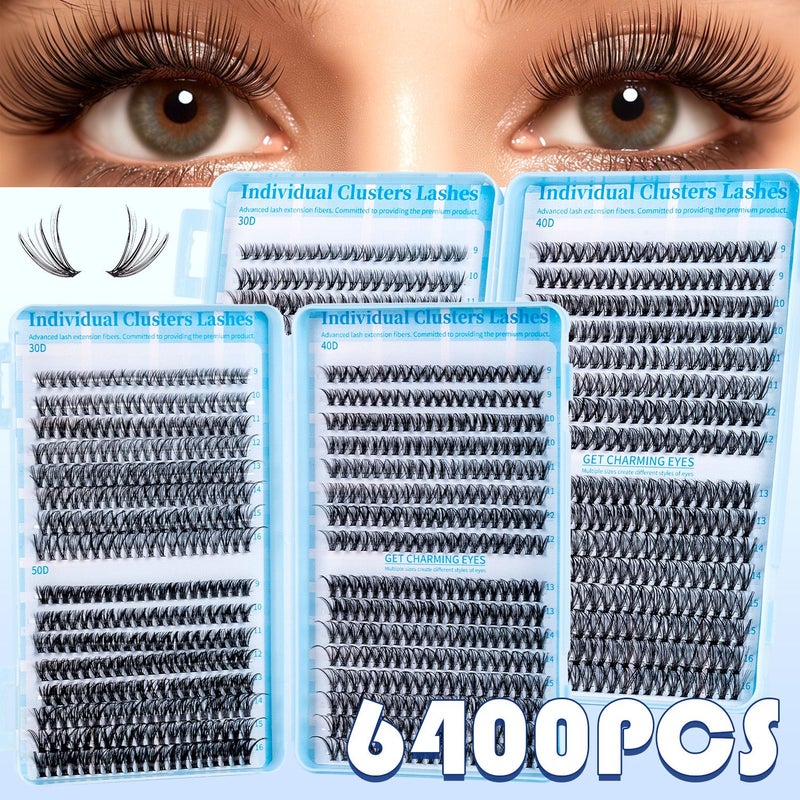 30D 40D 50D نمط الكتاب الأزرق رموش مجمعة مقسمة خفيفة الوزن ناعمة ذات مظهر طبيعي - Image 1