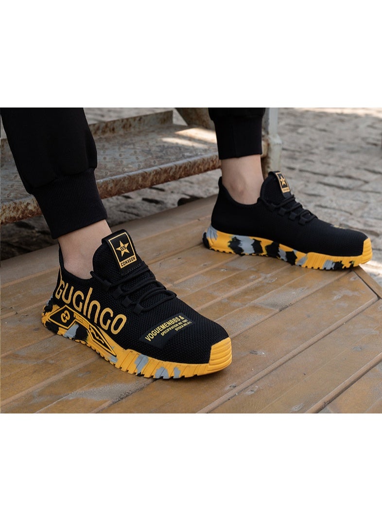 NIBEMINENT Safety Shoes Men for Work Safety Boots Steel Toe Protective Shoes Puncture Proof Work Boots Construction Working Shoes for Men - Image 2