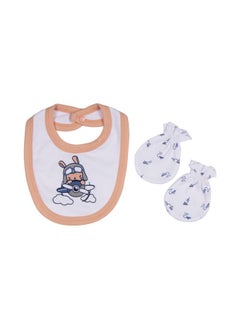 Babies Basic 5 Piece Unisex 100% Cotton Gift Set Include Bib, Romper, Mittens, Cap And Sleepsuit/Jumpsuit  - Image 4