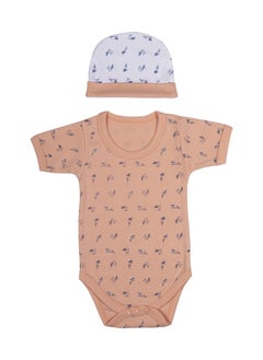 Babies Basic 5 Piece Unisex 100% Cotton Gift Set Include Bib, Romper, Mittens, Cap And Sleepsuit/Jumpsuit  - Image 3