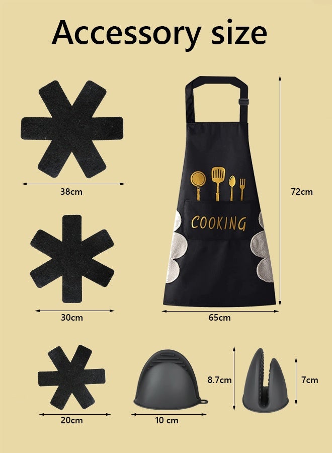 X spring 16-Piece Cookware Set - Aluminum Cookware - Non-Stick Surface - Tempered Glass Lid - PFOA-Free - Saucepan with Lid, Stockpot with Lid, Kitchen Utensils (Brown) - Image 5