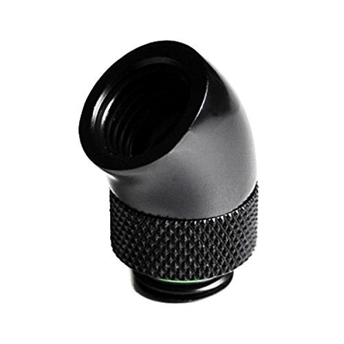 Barrow G1/4" Male to Female Extender Fitting, 45 Degree Rotary, Black, 4-pack - Image 2