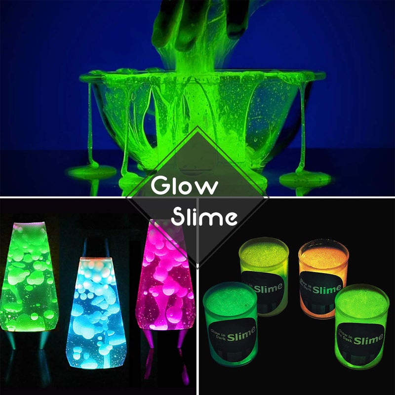 Limino Glow in The Dark Pigment Powder - 10 Color Epoxy Resin Color Pigment Dyes for Adult Hobby - Luminous Skin Safe Self Glowing for Acrylic Paint, Nail Art, Painting, DIY Crafts - 0.88oz Each - Image 5