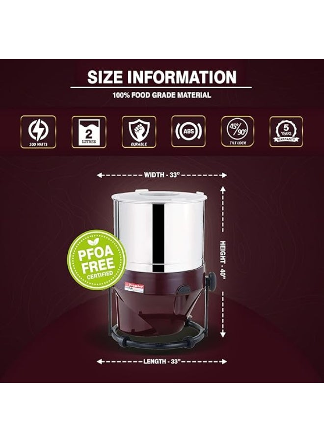 Premier 2 Litres Tilting Stone Wet Grinder - Image 2