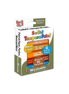 The Pencil Grip Kwik Stix Tempera Paint, Earth Tones, 6 Colors  - Image 1