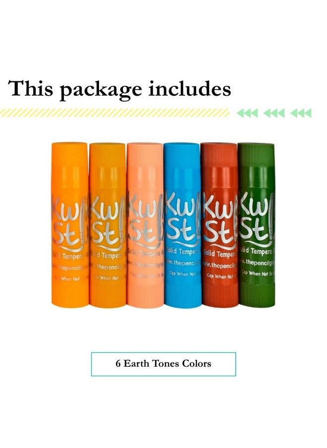 The Pencil Grip Kwik Stix Tempera Paint, Earth Tones, 6 Colors  - Image 3
