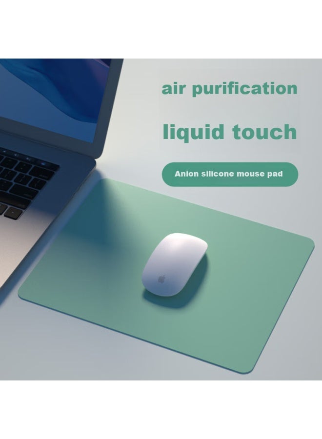 Union Star Youlianxing Negative Ion Eco-friendly Silicone Mouse Pad, Compeive Gaming Office Computer Desk Desk Pad, Soft Odorless Small Liquid Waterproof Keyboard Pad, Green 250*250mm - Image 2