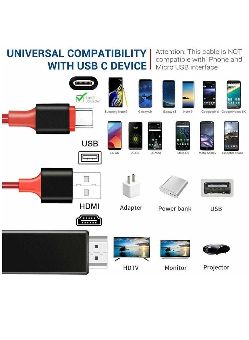 NTECH USB 3.1 USB-C, Type C to 4K HDMI HDTV Adapter Cable for MacBook/Samsung S8 S9 Note 8/9 - Image 4