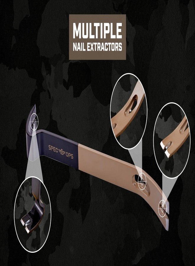 Spec-Ops Spec Ops Tools 15" Flat Pry Bar Crowbar, Curved Rocker Head, Teardrop Nail Puller, High-Carbon Steel - Image 5