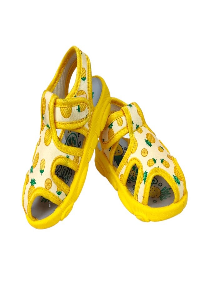 Coolz Kids Chu-Chu Sound Musical Shoes and Sandals Combo (2 Pairs) for Baby Boys and Girls (NavyRed Shoes-Yellow Sandals, 21 Months) - Image 3