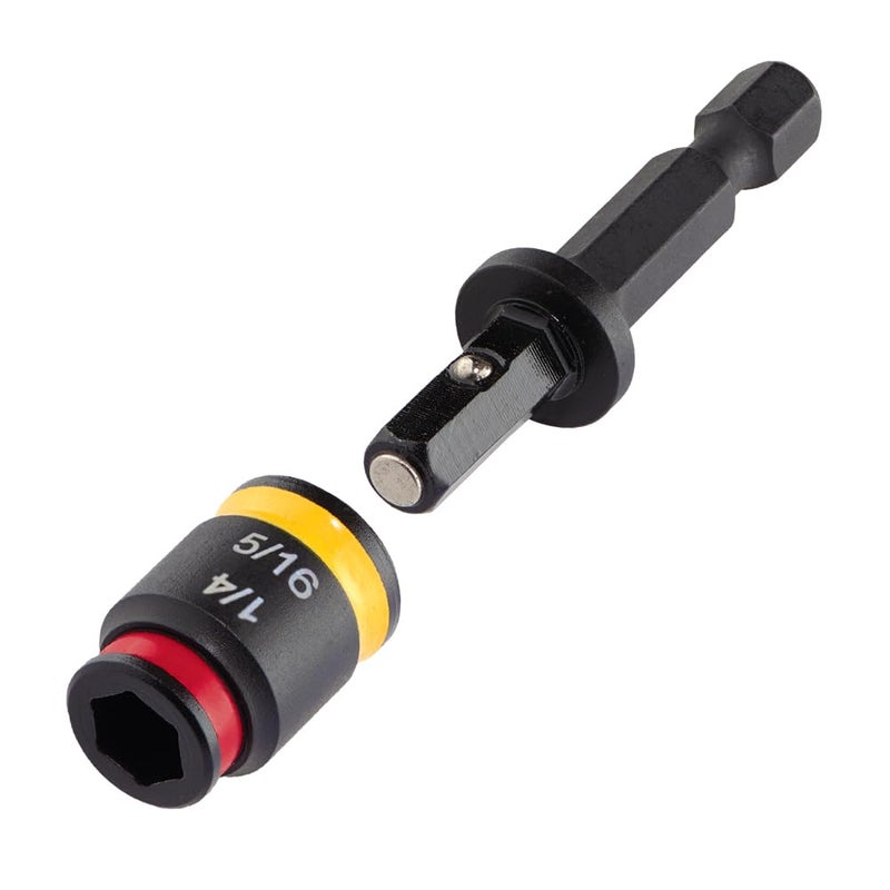 Malco C-RHEX 1/4" & 5/16" SAE 2in Shaft Length, Cleanable, Reversible, Magnetic Hex Chuck Driver| Bit-Tip & Zip-in Driver Bit | Magnetic Flip Bit Driver, Flip Socket Driver (MSHC) - Image 1