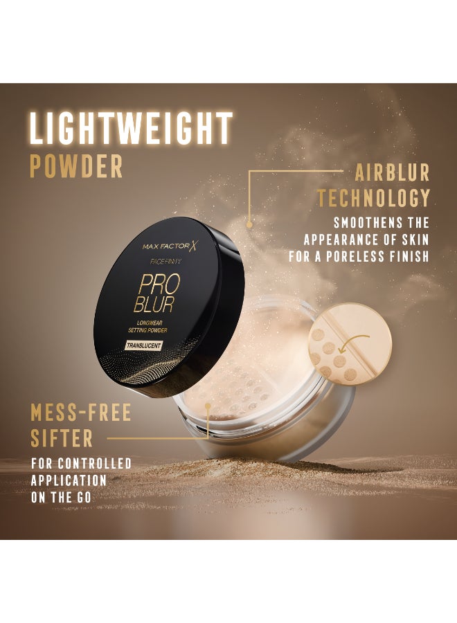 Max Factor بودرة تثبيت طويلة الأمد من فيسفينتي برو بلور - شفاف، 10.5 جرام - Image 4